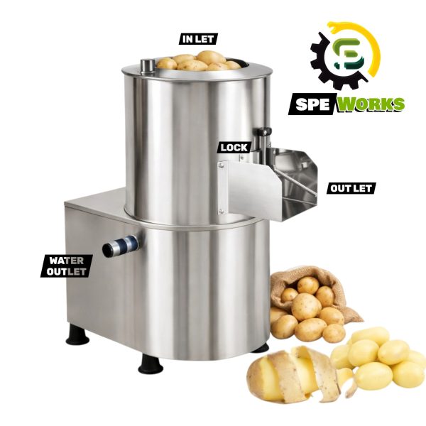 Stainless Steel Potato Peeling Machine, For Commercial Kitchen