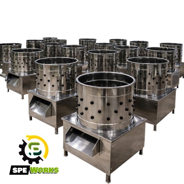 Commercial Chicken Feather Plucking / Cleaning Machine 3 Birds With 0.5HP Crompton Motor