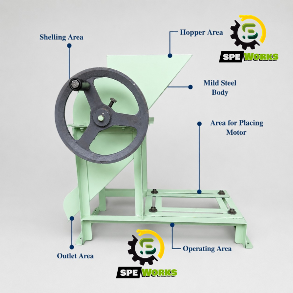 Two In One Manual Cum Power Operated Groundnut_Peanut Shelling_Decorticator Machine Without Motor