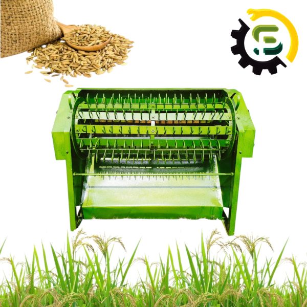 Paddle Operated Paddy Thresher Machine Double Gear Complete 3 FT Body Iron Strips Drum SP-3 BDG-13I