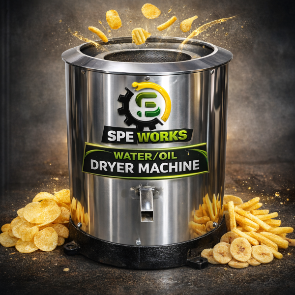 Commercial Stainless Steel WaterOil Dryer Machine For NamkeenPotato ChipsFrench FriesBanana Chips