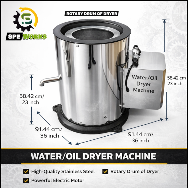 Commercial Stainless Steel WaterOil Dryer Machine For NamkeenPotato ChipsFrench FriesBanana Chips