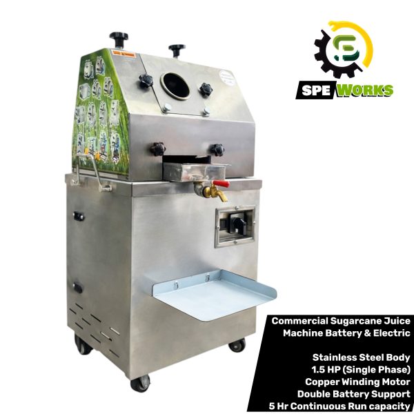 Commercial Sugarcane Juice Machine Battery & Electric