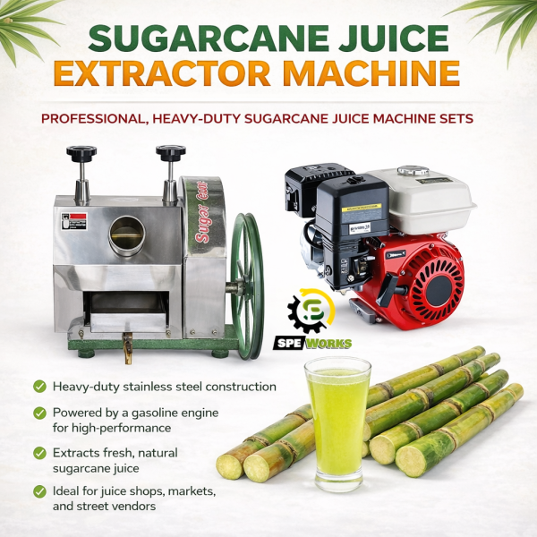 Sugarcane Juicer Machine With Frame 7.5HP Petrol Engine
