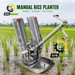 Heavy Duty SS Body Double Row Adjustable Manual Rice Planter Manual Rice Transplanting Machine