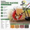 Agriculture Manual Hand Operated Seeding Machine, 12 Teeth Manual Seeder, Plant Seed Spreader