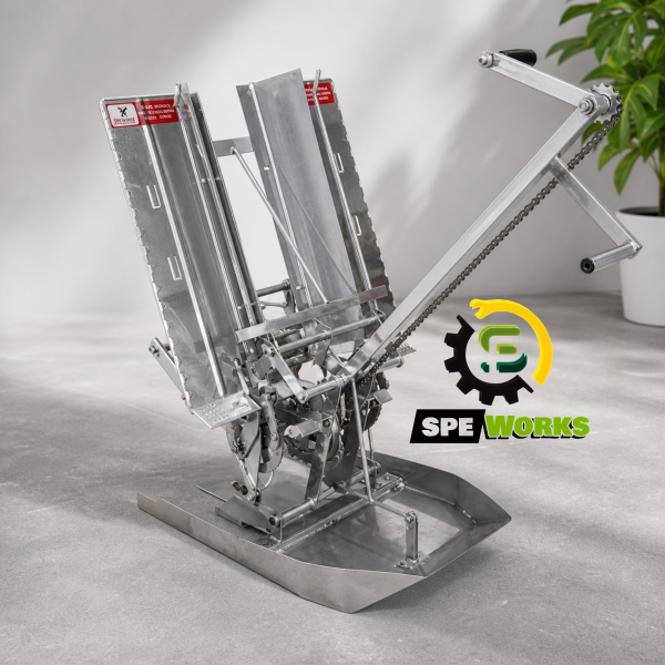 Heavy Duty SS Body Double Row Adjustable Manual Rice Planter Manual Rice Transplanting Machine