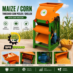 Maize / Corn Thresher Cum Peeler / Sheller With 3Hp Motor