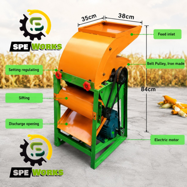 Maize / Corn Thresher Cum Peeler / Sheller With 3Hp Motor