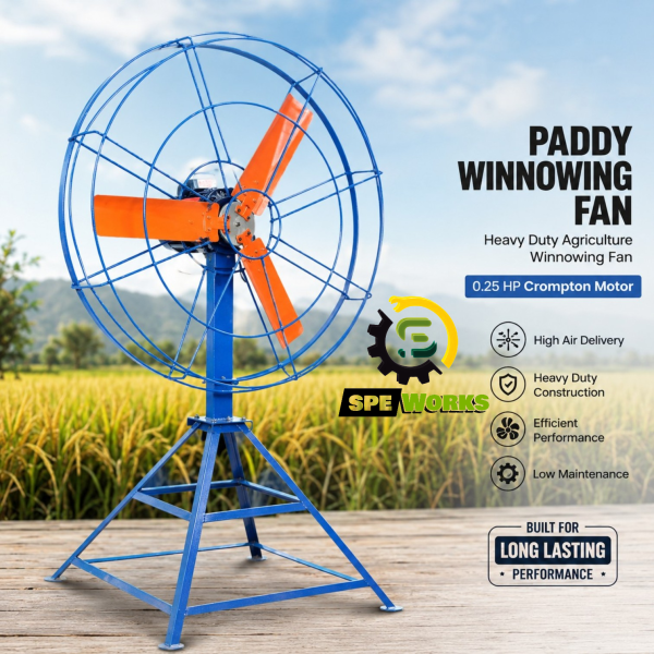 Heavy Duty Agriculture Paddy Winnowing Fan With 0.25 HP Crompton Motor