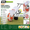 2-in-1 Manual Seeder & Fertilizer Machine - 14 Teeth Dual Chamber Hand - Push Precision Planter