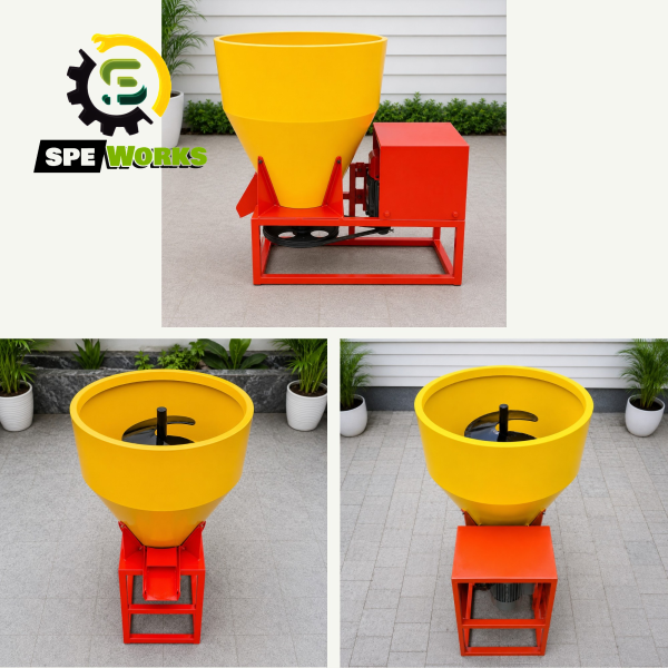 50Kg Capacity Heavy Duty Seed Treatment Drum / Seed Dressing Drum With 1 HP Crompton Motor