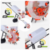 2-in-1 Manual Seeder & Fertilizer Machine - 14 Teeth Dual Chamber Hand - Push Precision Planter