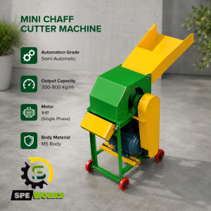 Electric Kadba Kutti Cutter Machine Mini Chaff Cutter Machine - With 1HP Motor