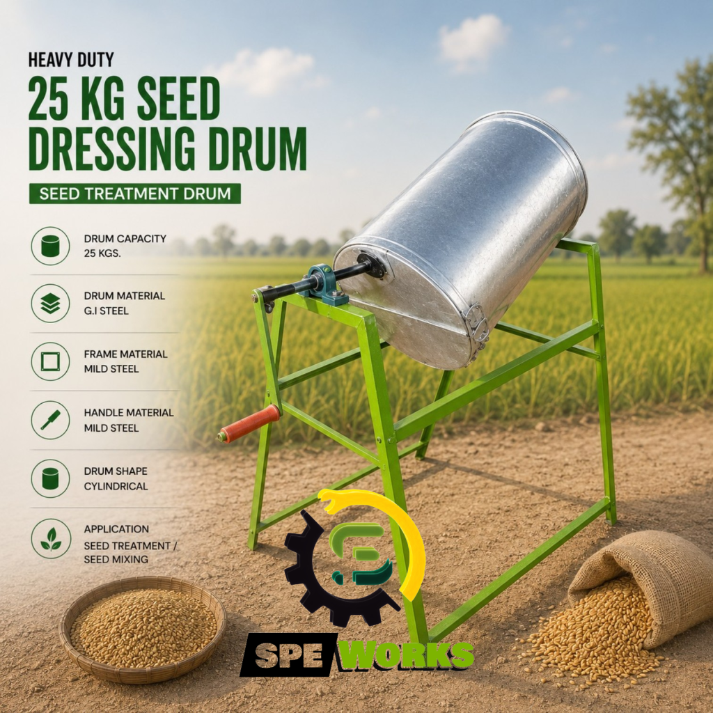 Heavy Duty 25 Kg Hand Operated Seed Dressing Drum / Seed Treatment Drum / Mixing Drum