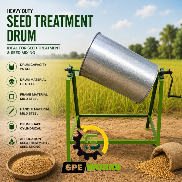 Heavy Duty 25 Kg Hand Operated Seed Dressing Drum Seed Treatment Drum Mixing Drum
