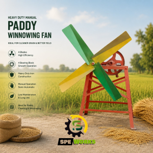 Manual Rice Winnowing Fan Mechanical Hand Cranke